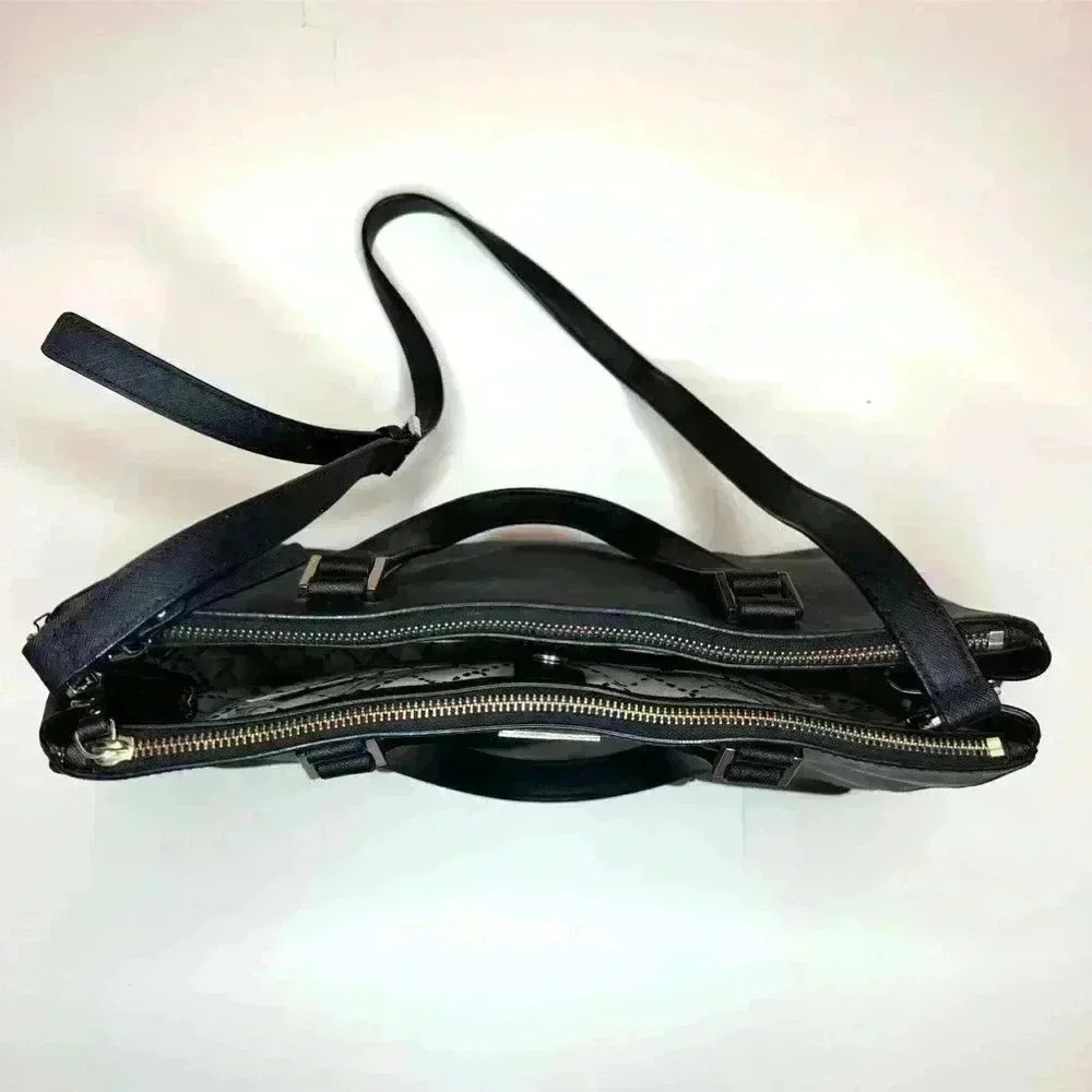 Kate Spade Newbury Lane Black Saffiano Leather Satchel Purse - Picture 6 of 8
